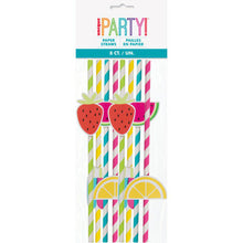 Load image into Gallery viewer, Fruit Paper Straws: Pack of 8