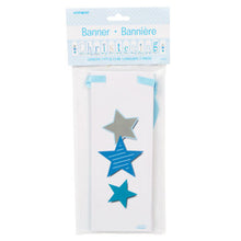 Load image into Gallery viewer, Blue Bunting Christening Flag Banner - 2.13m