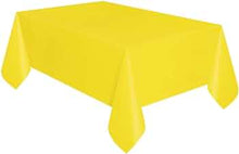 Load image into Gallery viewer, Yellow Solid Rectangular Plastic Table Cover, 54"x108"
