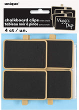 Load image into Gallery viewer, Chalkboard Food Sign Clips with Chalk - 4pcs