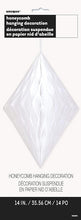 Load image into Gallery viewer, Tissue Paper Diamond Honeycomb Decoration, White, 35 cm