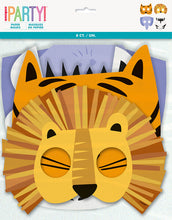 Load image into Gallery viewer, Animal Safari Party Favours Paper Masks - 8ct