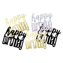 Load image into Gallery viewer, Birthday Black Glitz Happy Birthday Confetti, .5oz
