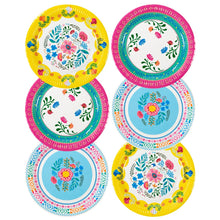 Load image into Gallery viewer, Boho Floral Paper Plates (Pack of 12)