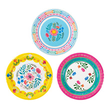 Load image into Gallery viewer, Boho Floral Paper Plates (Pack of 12)