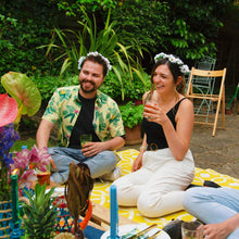 Load image into Gallery viewer, Yellow Boho Outdoor Rug (120cm x 180cm)