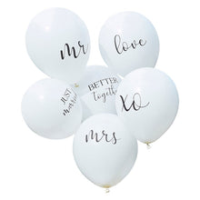 Load image into Gallery viewer, White Wedding Latex Balloon Bundle
