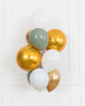 Load image into Gallery viewer, Gold Orb Balloon Bouquet Of 10