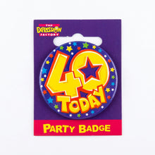 Load image into Gallery viewer, Age 40 Small Badge - 5.5cm - 1pc
