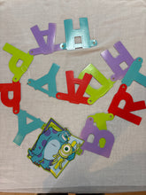 Load image into Gallery viewer, Monsters Inc Happy Birthday Banner