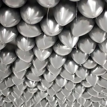 Load image into Gallery viewer, Silver Glossy Balloons 12" - 50pcs