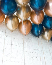 Load image into Gallery viewer, Midnight Copper Helium Ceiling Balloons - 25pcs