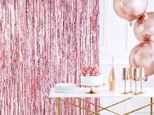 Load image into Gallery viewer, Rose Gold Shimmer Curtain Backdrop
