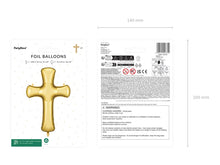 Load image into Gallery viewer, Gold Cross Foil Balloon  - 103.5x74.5 cm