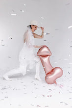 Load image into Gallery viewer, Rose Gold Penis Foil Balloon - 18" x 35"