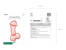 Load image into Gallery viewer, Rose Gold Penis Foil Balloon - 18" x 35"
