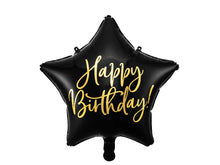 Load image into Gallery viewer, Black And Gold Happy Birthday Foil balloon - 40 cm