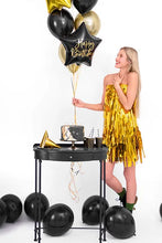 Load image into Gallery viewer, Black And Gold Happy Birthday Foil balloon - 40 cm