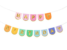 Load image into Gallery viewer, Multi Coloured Happy Birthday Banner Bunting