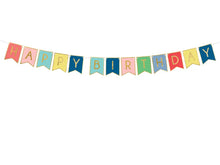 Load image into Gallery viewer, Multi Coloured Happy Birthday Banner Bunting