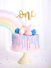 Load image into Gallery viewer, Age One Gold Foiled Cake Topper