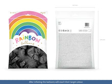Load image into Gallery viewer, Rainbow Balloons 30cm Metallic Black - 100pcs