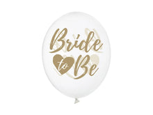Load image into Gallery viewer, Bride To Be Crystal Clear Latex Balloons - 6pcs
