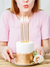 Load image into Gallery viewer, Gold Birthday Candles 12.5cm - 12ct