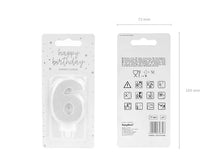 Load image into Gallery viewer, Silver Glitter Birthday Candle Number 6