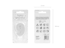 Load image into Gallery viewer, Silver Glitter Birthday Candle Number 9