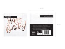 Load image into Gallery viewer, Happy Birthday Rose Gold Foiled Serving Napkins (20ct)