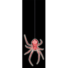 Load image into Gallery viewer, 3-D Spider Glow-In-The-Dark Foil Hanging Decoration 3ct