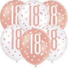Load image into Gallery viewer, 12" Rose Gold & Pearl Latex Balloons 18 - 6ct