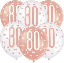 Load image into Gallery viewer, 12" Rose Gold & Pearl Latex Balloons 80 - 6ct