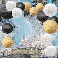 Load image into Gallery viewer, Black Large Paper Lantern (35cm)