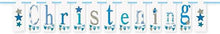 Load image into Gallery viewer, Blue Bunting Christening Flag Banner - 2.13m