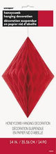 Load image into Gallery viewer, Tissue Paper Diamond Honeycomb Decoration, Red, 35 cm