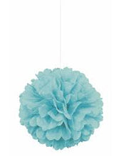 Load image into Gallery viewer, Caribbean / Terrific Teal Solid 16" Hanging Tissue Pom Pom