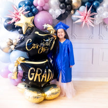 Load image into Gallery viewer, AirLoonz Congrats to You Grad Hats Foil Balloons
