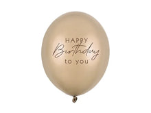 Load image into Gallery viewer, Happy Birthday, Metallic Cold Gold Latex Balloons - 6ct