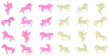 Load image into Gallery viewer, Unicorn Night Glow In The Dark Stick-Ons (24pcs)