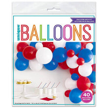 Load image into Gallery viewer, Red White & Blue Balloon Arch