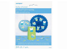 Load image into Gallery viewer, Baby Shower, Blue Embellishments (24ct)