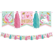 Load image into Gallery viewer, Magical Unicorn Glitter Tassel Garland 10ft Long