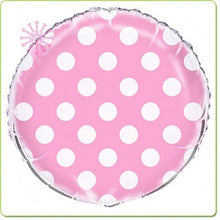 Load image into Gallery viewer, Light Pink Polka Dot Foil Balloon - 18in