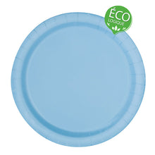 Load image into Gallery viewer, Powder Blue Solid Round 9"FSC Dinner Plates, 16ct
