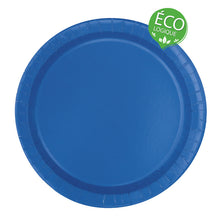 Load image into Gallery viewer, Royal Blue Solid Round FSC 9" Dinner Plates, 16ct