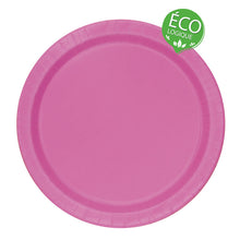 Load image into Gallery viewer, Hot Pink Solid Round FSC 9" Dinner Plates, 16ct