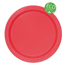 Load image into Gallery viewer, Red Solid Round 9" FSC Dinner Plates, 16ct