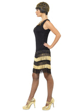 Load image into Gallery viewer, 20s Fringed Flapper Costume, Black